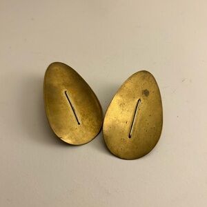 Scandinavian design earrings gold and silver